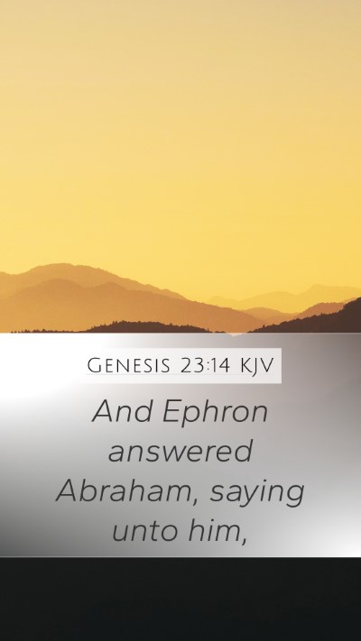 Genesis 23:14 Explained