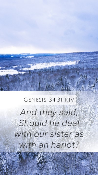 Genesis 34:31 Explained