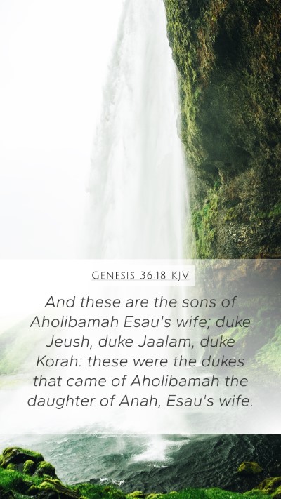 Genesis 36:18 Explained