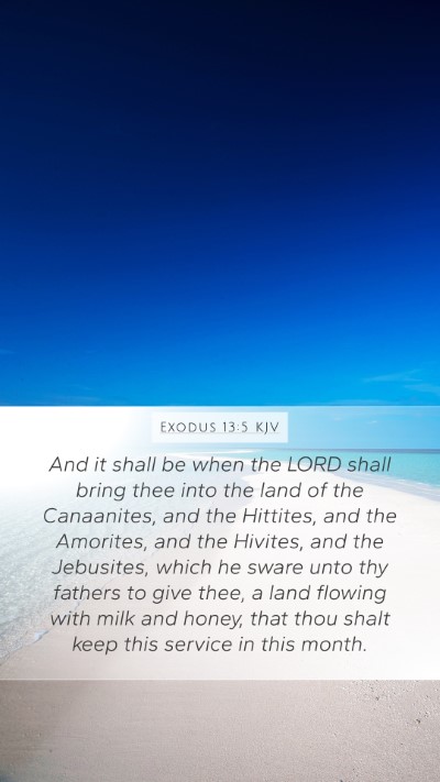 Exodus 13:5 Explained