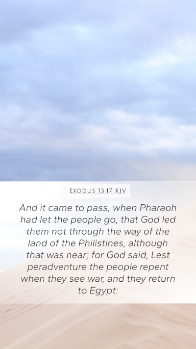 Exodus 13:17 Explained
