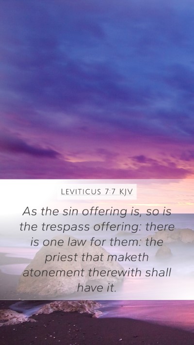 Leviticus 7:7 Explained