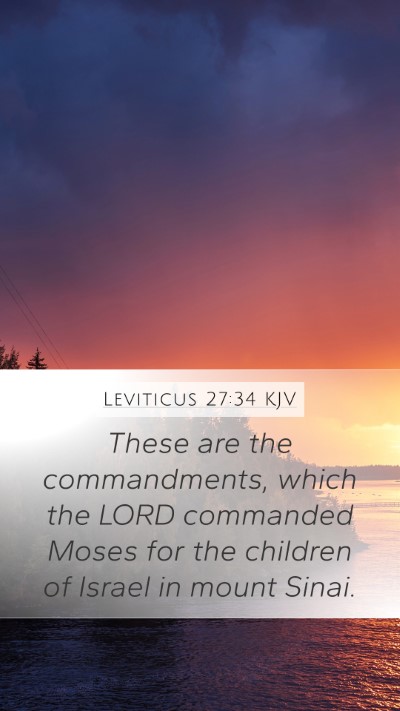Leviticus 27:34 Explained
