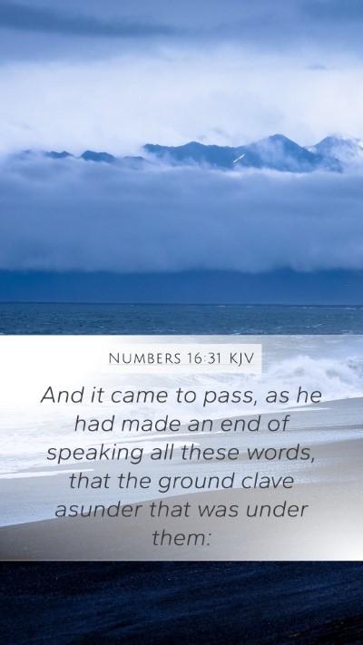 Numbers 16:31 Explained