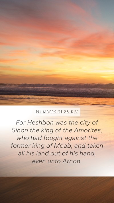 Numbers 21:26 Explained