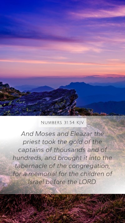 Numbers 31:54 Explained