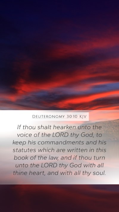 Deuteronomy 30:10 Explained
