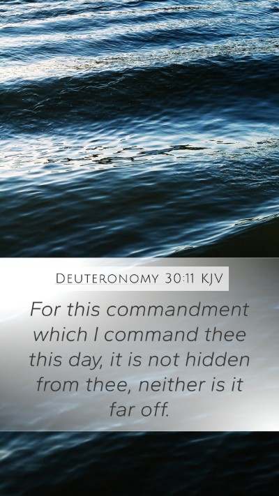 Deuteronomy 30:11 Explained