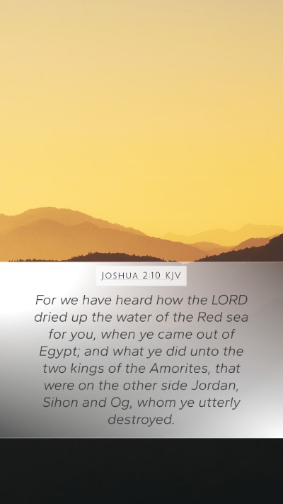 Joshua 2:10 Explained