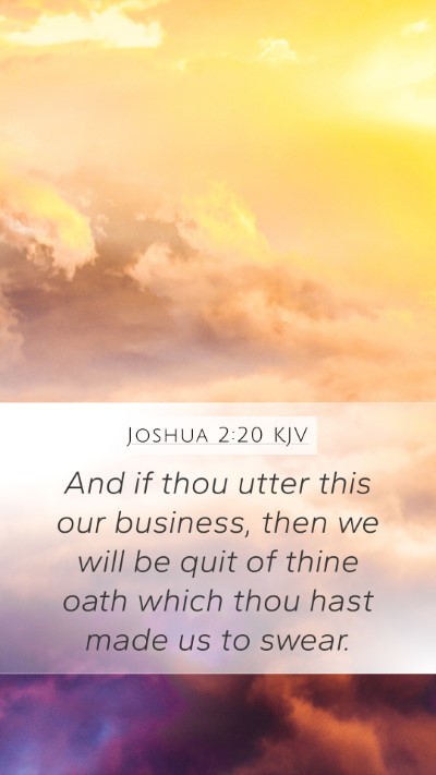 Joshua 2:20 Explained