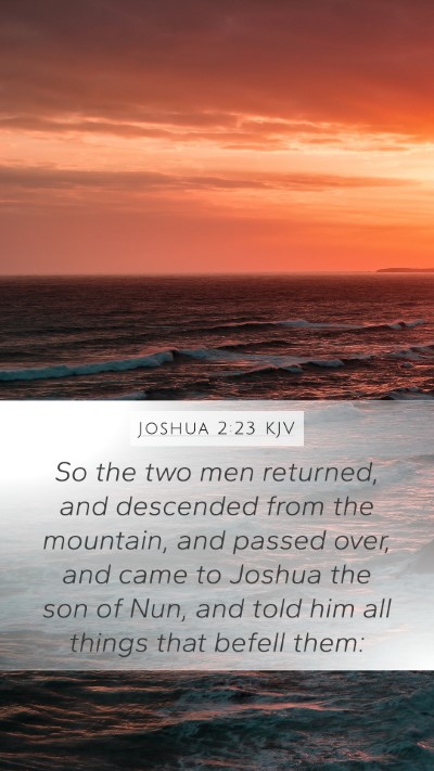 Joshua 2:23 Explained