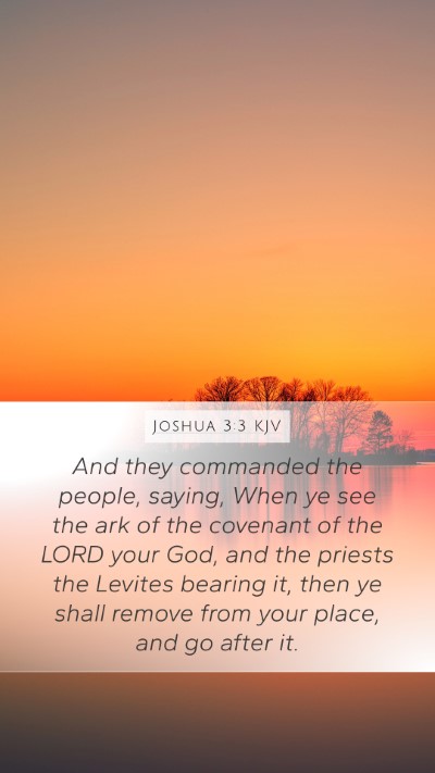 Joshua 3:3 Explained