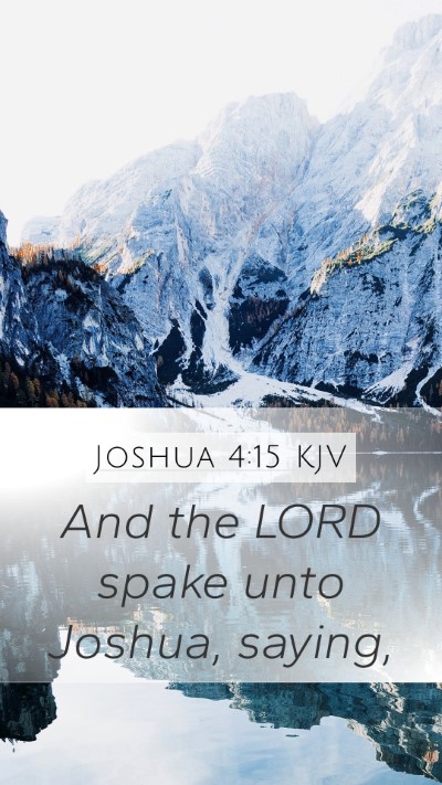Joshua 4:15 Explained