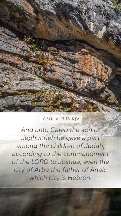 Joshua 15:13 Explained