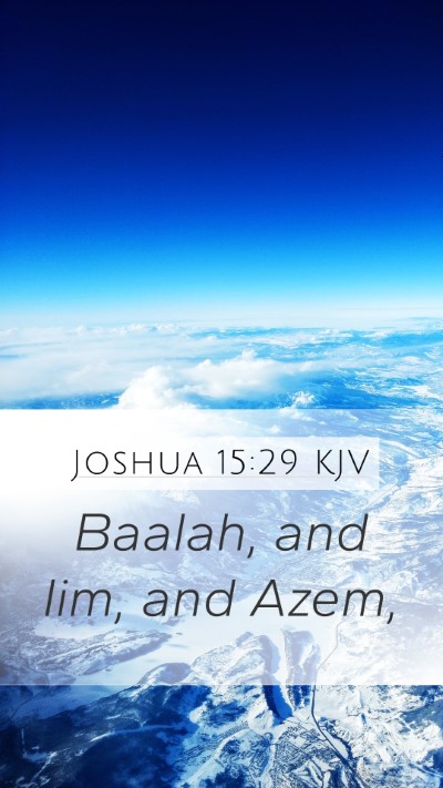 Joshua 15:29 Explained
