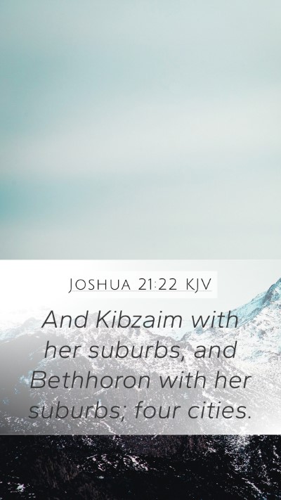 Joshua 21:22 Explained