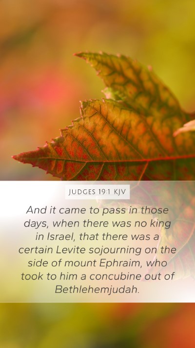 Judges 19:1 Explained