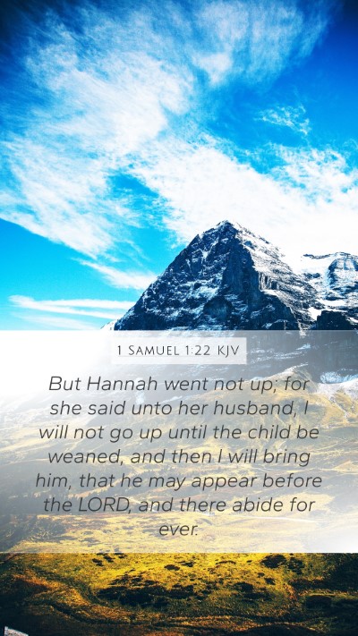 1 Samuel 1:22 Explained