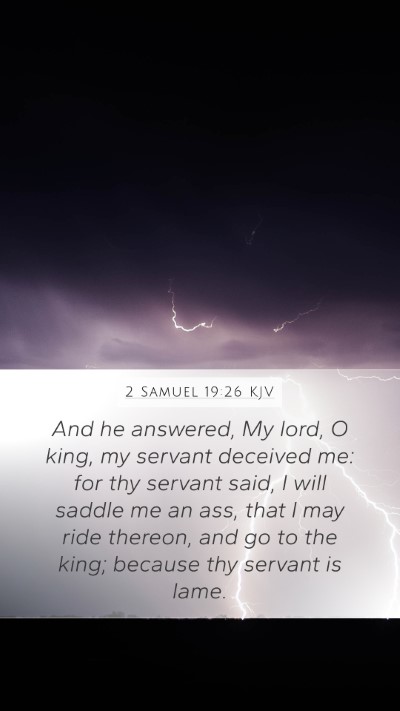 2 Samuel 19:26 Explained