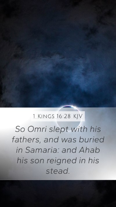 1 Kings 16:28 Explained