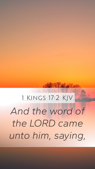 1 Kings 17:2 Explained