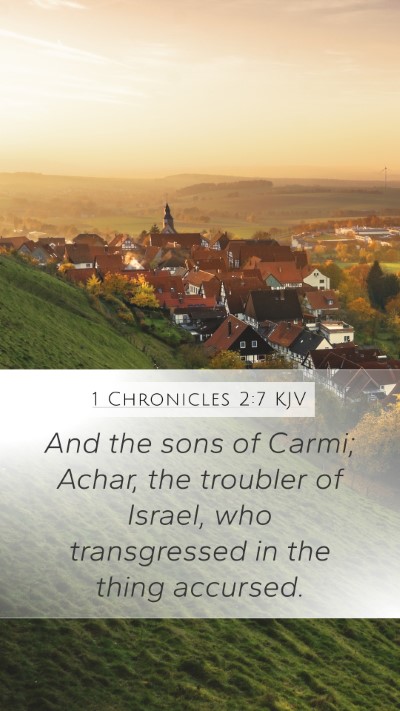 1 Chronicles 2:7 Explained