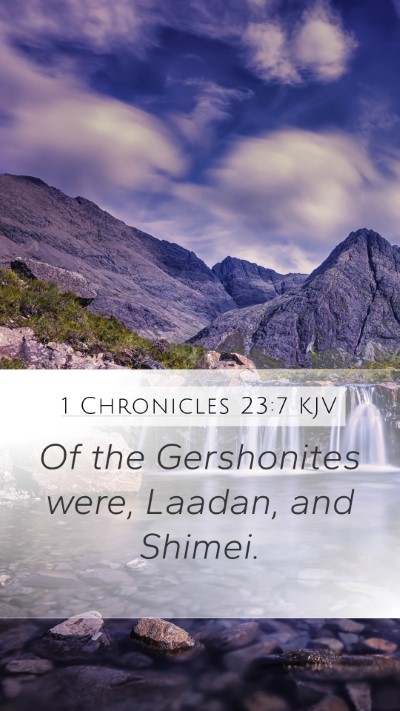 1 Chronicles 23:7 Explained