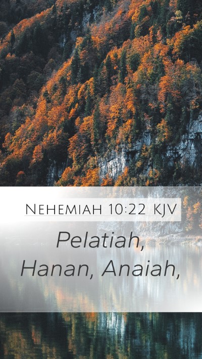 Nehemiah 10:22 Explained