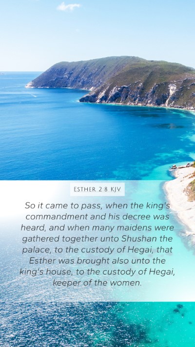 Esther 2:8 Explained
