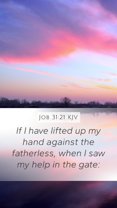 Job 31:21 Explained