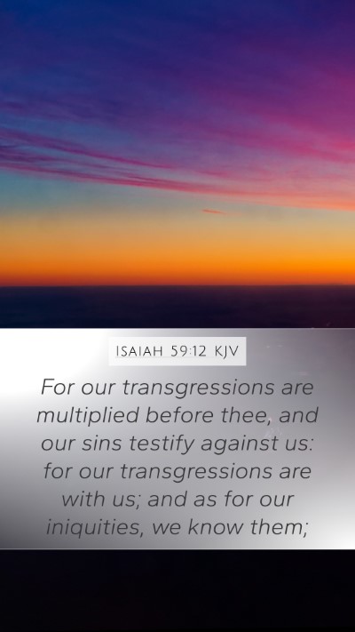Isaiah 59:12 Explained