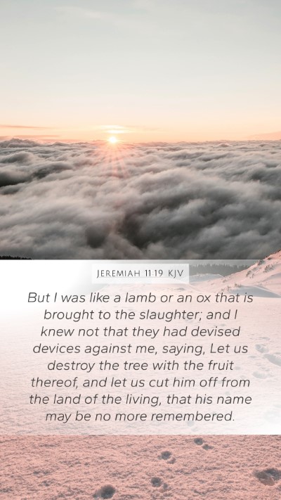 Jeremiah 11:19 Explained