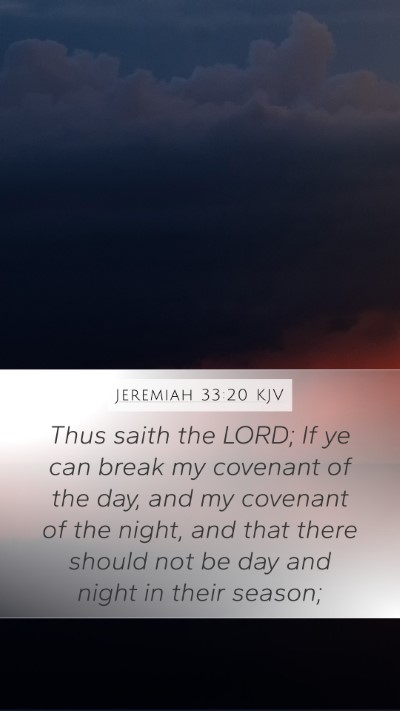 Jeremiah 33:20 Explained