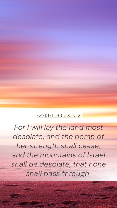 Ezekiel 33:28 Explained