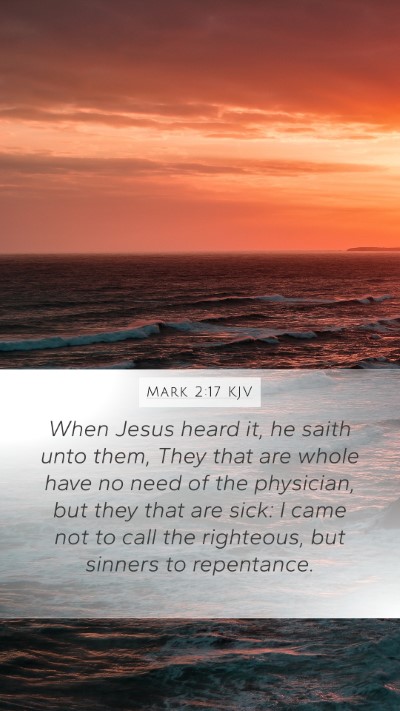 Mark 2:17 Explained