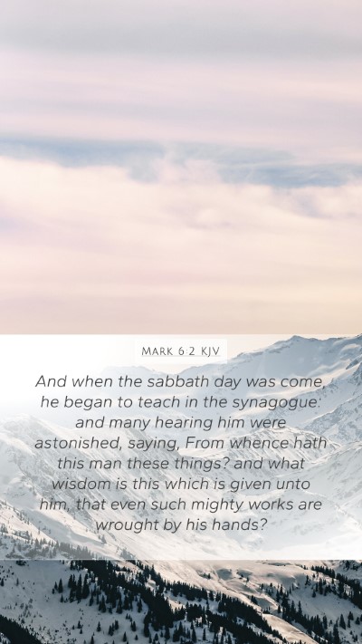 Mark 6:2 Explained