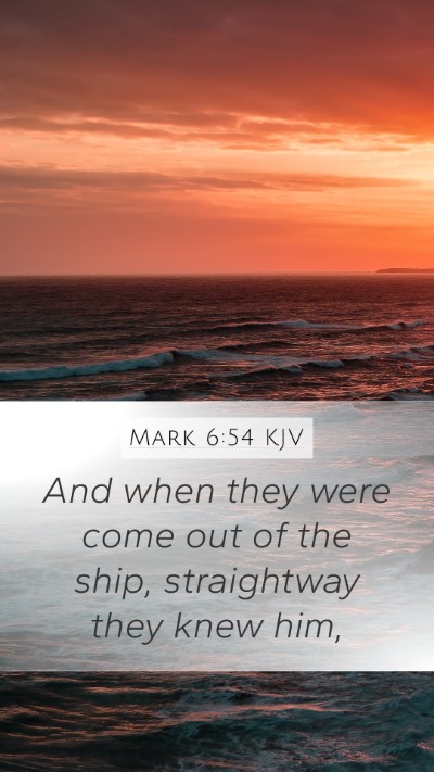 Mark 6:54 Explained