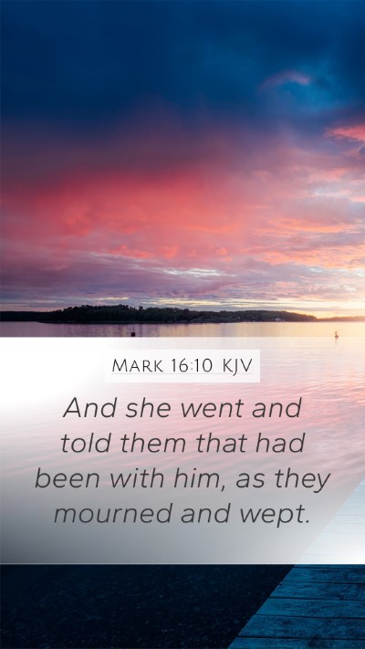 Mark 16:10 Explained
