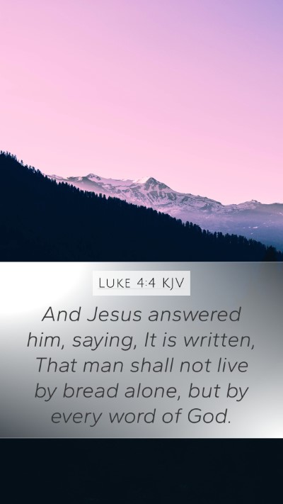 Luke 4:4 Explained