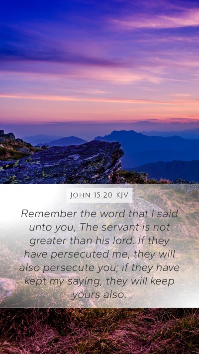 John 15:20 Explained