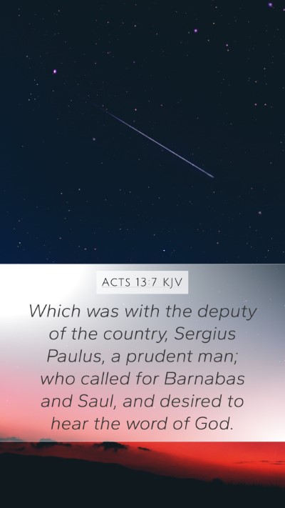 Acts 13:7 Explained