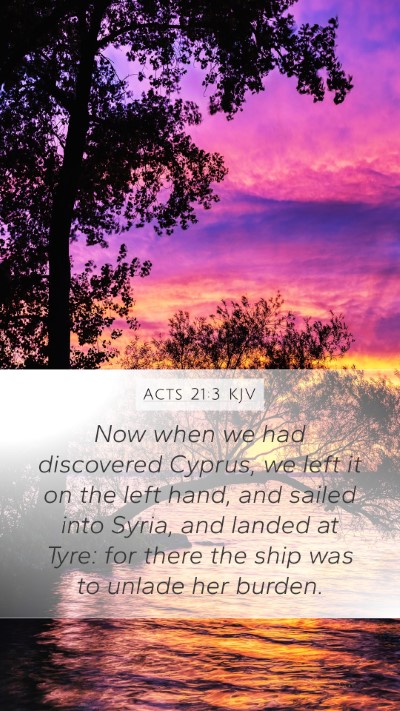 Acts 21:3 Explained