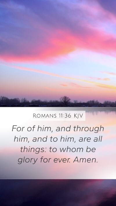 Romans 11:36 Explained