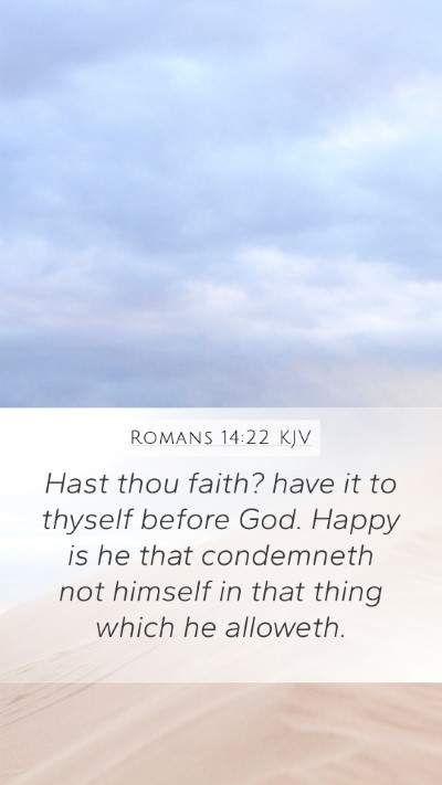 Romans 14:22 Explained