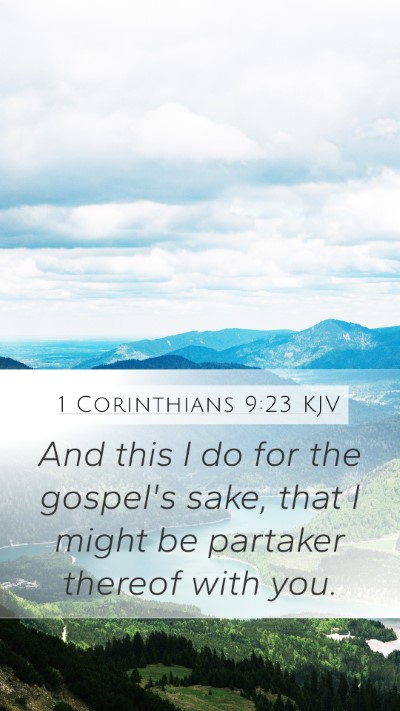 1 Corinthians 9:23 Explained