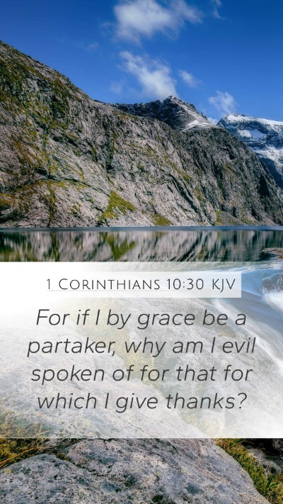 1 Corinthians 10:30 Explained