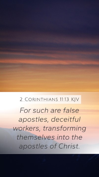 2 Corinthians 11:13 Explained